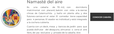 Link  Cabañas Namasté del aire Calamuchita
